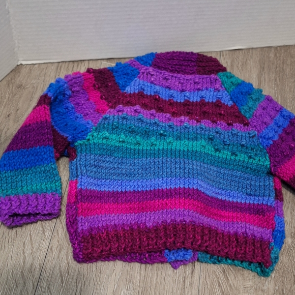 New Handmade Knit Toddler Sweater Size 2-3 - Picture 5 of 7